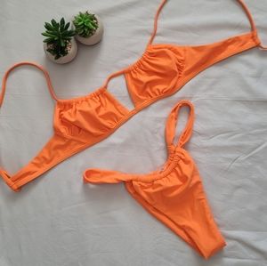 ZAFUL Ruched Keyhole Cheeky Bikini